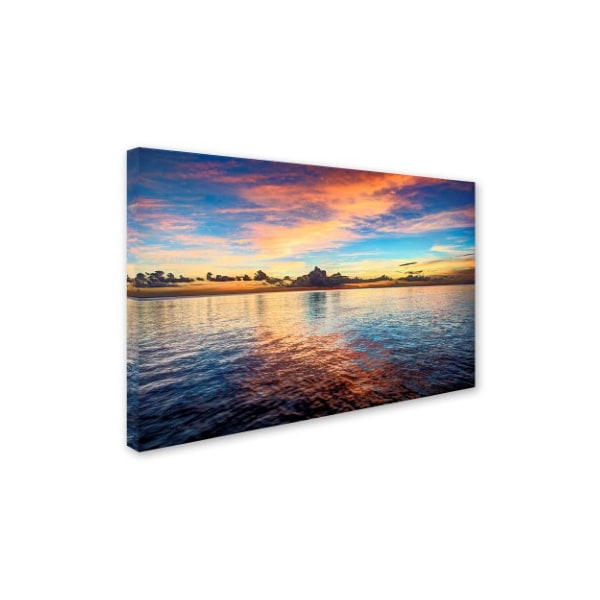 David Ayash 'Carribean Sunset' Canvas Art,22x32